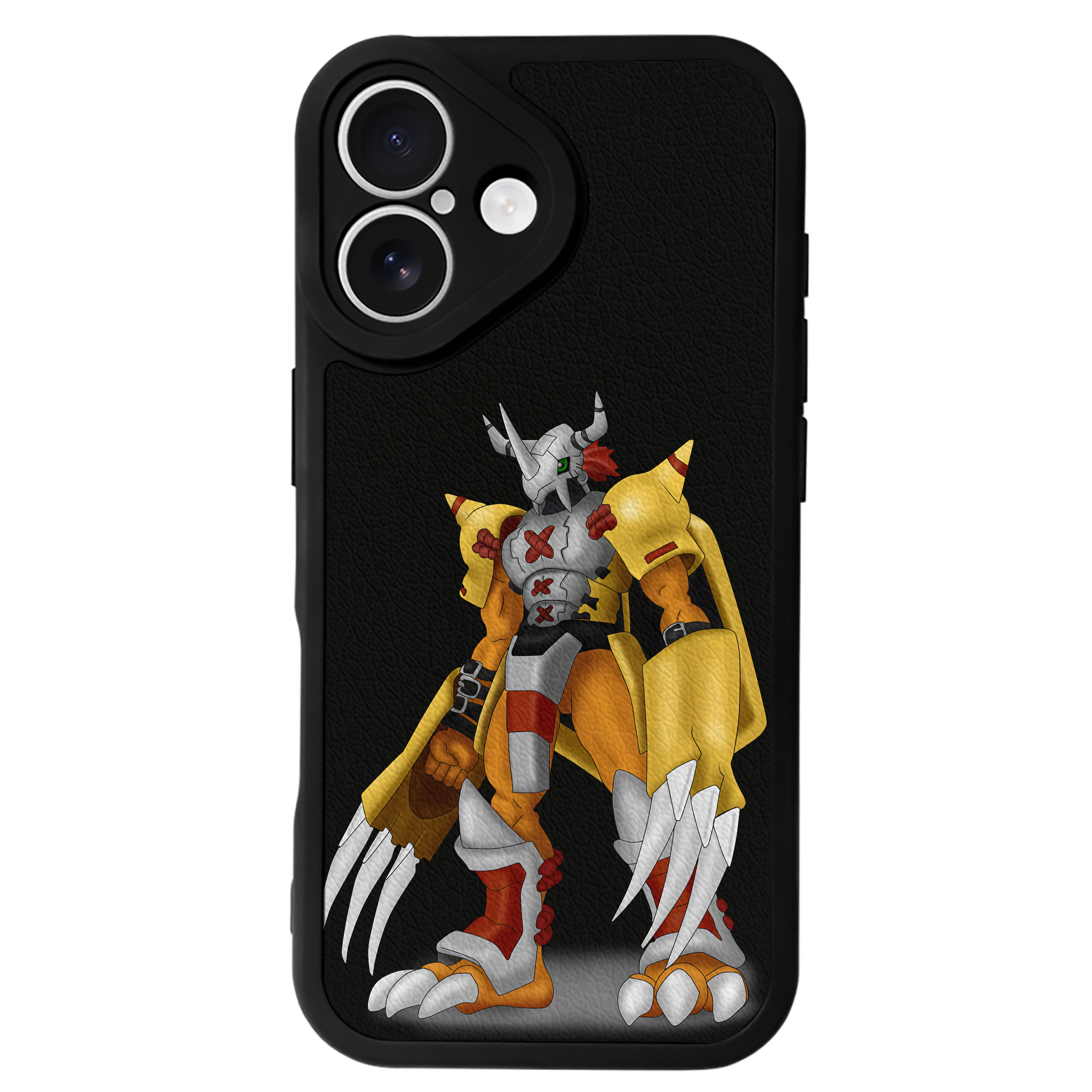 （画像用） Digimon デジタルモンスター/デジモン 【iPhone 16シリーズ対応】シリコンスマホケース（レザー調） 材質：シリコン
